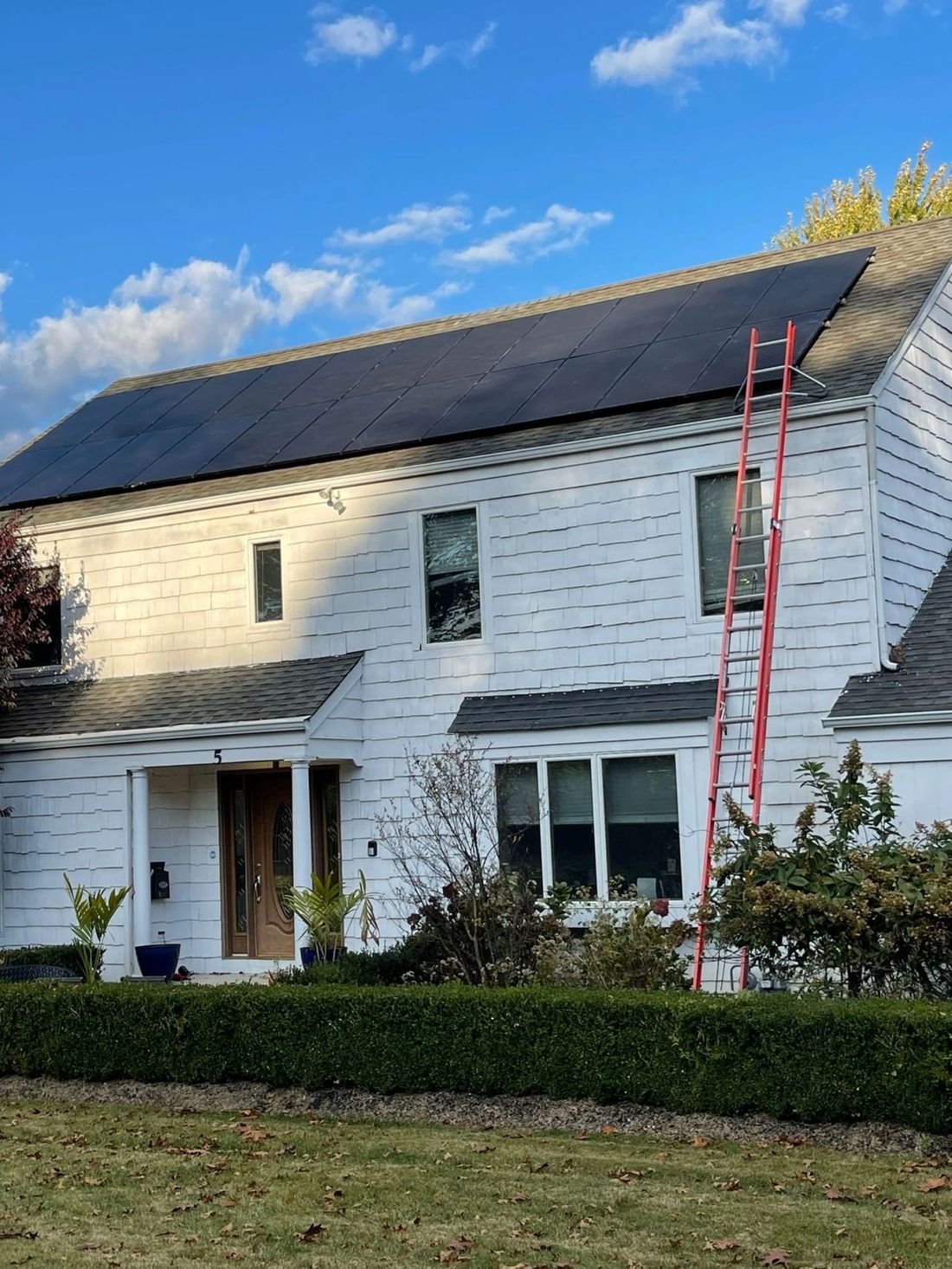 Home with new solar panels in Long Branch, NJ